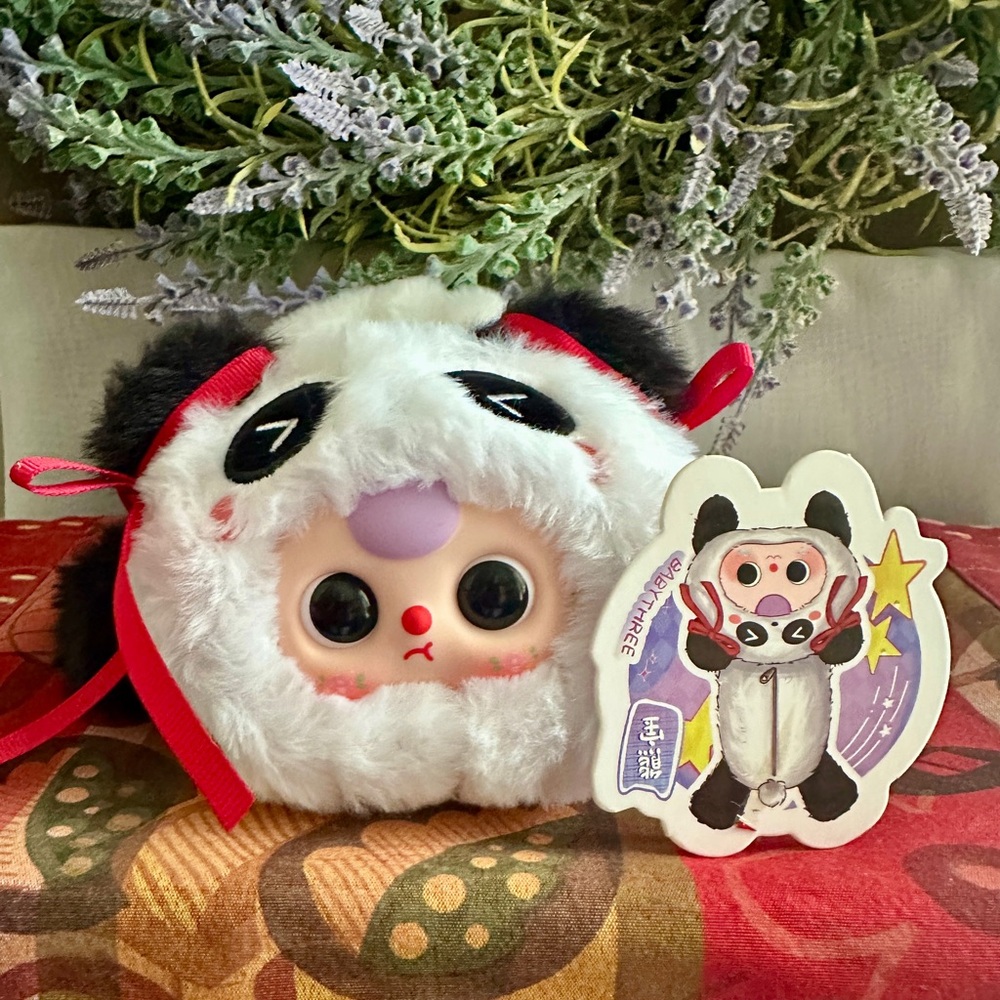 Baby Three collectible plush toy, specifically the Panda version, pencil case
